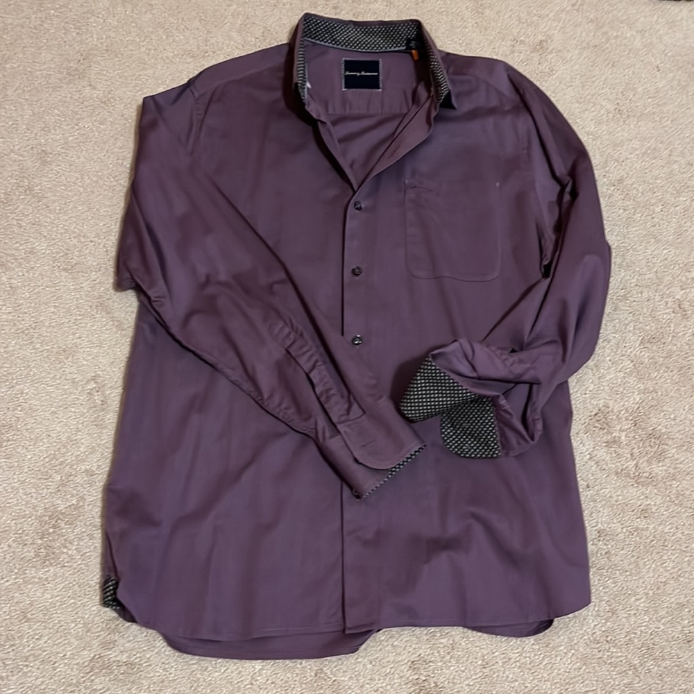 NWOT Tommy Bahama Mens Pima Cotton Shirt Purple Size M
